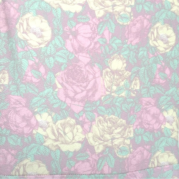 Spring Dress - Pastel Fit & Flare Floral Rose Lularoe Dress - Picture 6 of 10